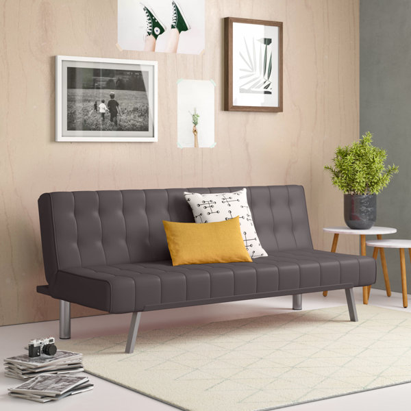 17 Stories Iordanis Vegan Leather Sofa Bed & Reviews Wayfair.co.uk